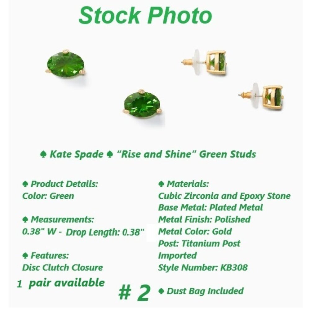 Kate Spade ♠️Rise & Shine Studs Bundle of 3 - Picture 4 of 12